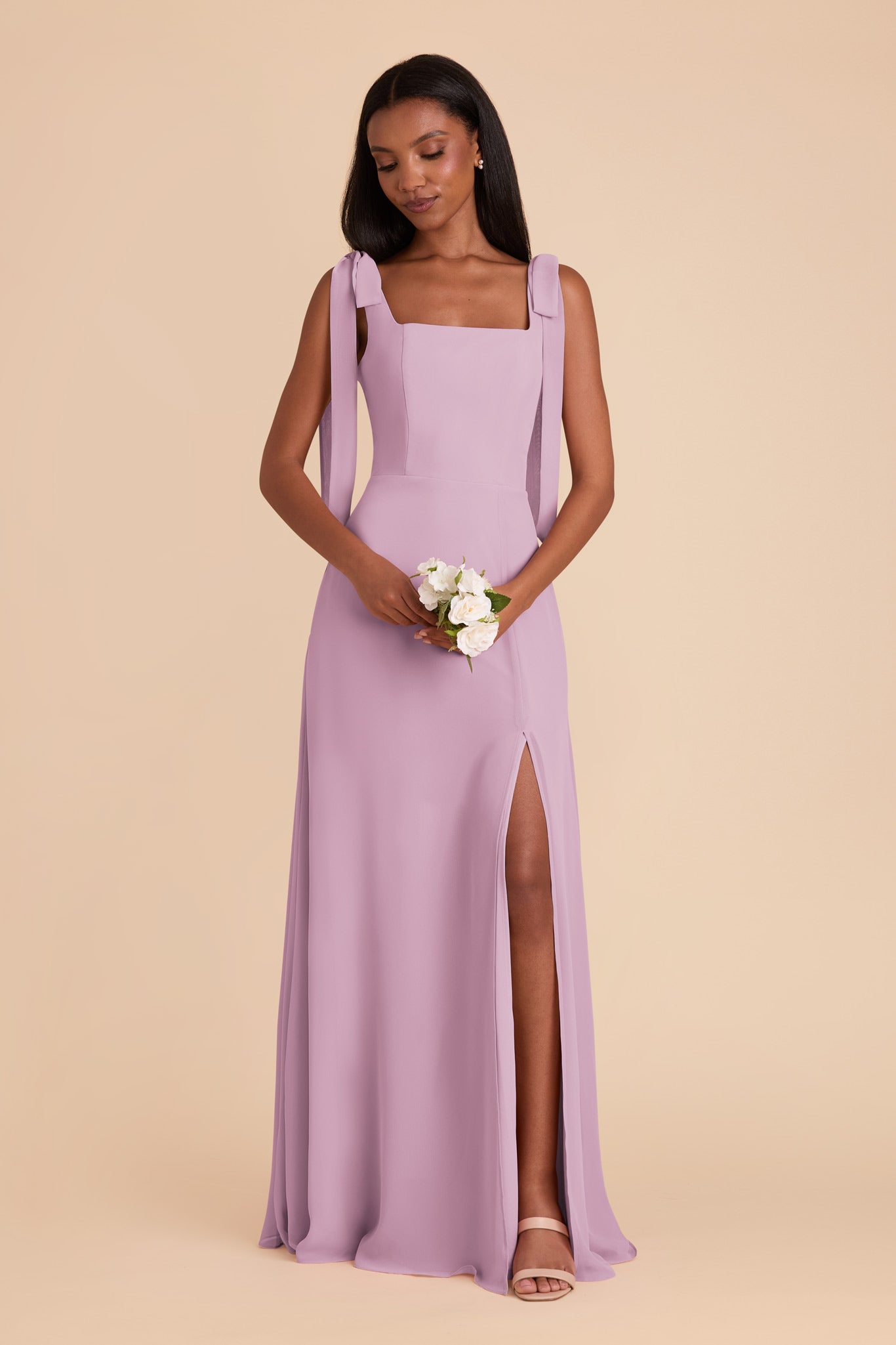 Chiffon Convertible Dress with Bows | Alex Lavender